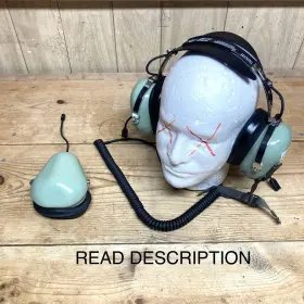 12512g-11 David Clark H7010 Aviation Ground Support Headset Read Description