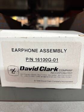 David Clark 16100g-01 Earphone Assembly New Surplus
