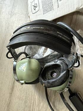David Clark 18531g-01 15an/4sp Aviation Headset With Boom Mic Military Untested As-is