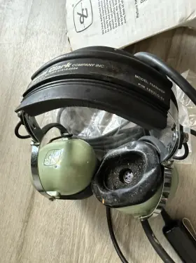 18531g-01 David Clark 15an/4sp Aviation Headset With Boom Mic Military Untested As-is