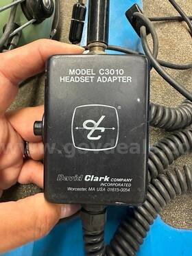 David Clark 18667g-01 Model C3010 Headset Adapter Excellent Condition