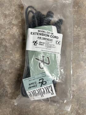 David Clark 18874g-01 New Coiled Extension Cord 26 Ft. P/n C31-26 With Certs Dealer