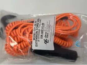 18874g-06 David Clark Headset Extension Cord Coiled 26 Ft. C31-26dg In Day Glow Orange