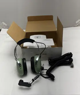 18897g-01 David Clark Aviation Headset Military Flight / Pilot Green New