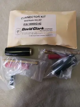 18900g-42 David Clark Connector Kit With Strain Relief P/n