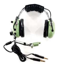 40075g-02 David Clark H10-40 Aviation Headset Dual Plug M4 Microphone Untested Please Read