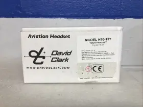 40411g-04 David Clark Model H10-13y Youth Aviation Headset Dual Plugs New With Box