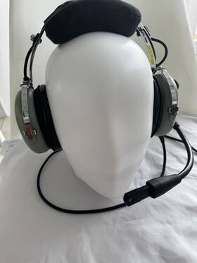 David Clark 40411g-05 Headset Helicopter U174 Plug Short Straight Cord Mint