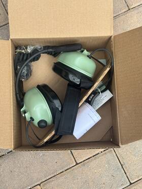 David Clark 40416g-05 Model H6240-08 Behind The Head Headset 6200 Series M-77 Electret Mic