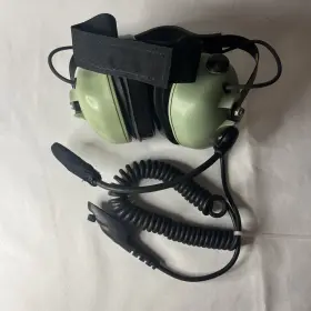 40416g-06 David Clark Model H6240-35 Aviation Pilot Head Headset Untested