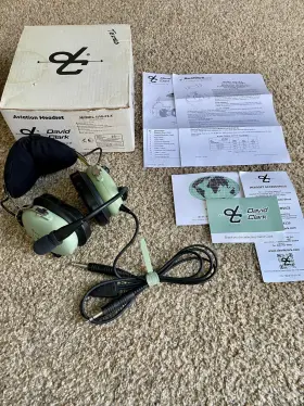 404411g-01 David Clark H10-13.4 Aviation Headset With M-7a Microphone And Ga Dual Plugs In Box