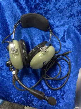 40461g-05 David Clark H6230-m Headset Headphones M-7a Microphone Aviation Pilot
