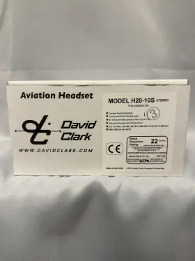 40495g-09 David Clark Model H20-10s Aviation Headset Brand New