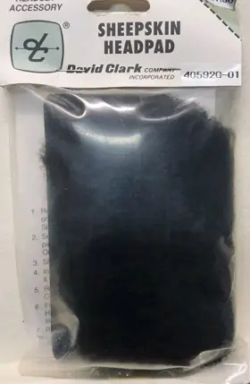 40592g-01 David Clark Sheepskin Head Pad P/n For H10 Series Headsets