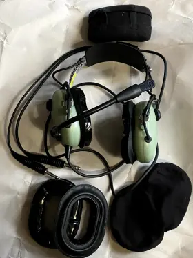 40863g-2 David Clark H10-13s Stereo Aviation Headset With Extras Free Shipping