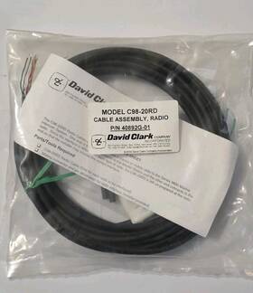 David Clark 40892g-01 Model C98-20rd Radio Cable Assembly P/n
