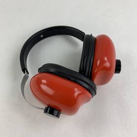 David Clark 805s Company 310s Protective Headgear 12489g-02 Red Vintage