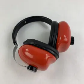12489g-02 David Clark 805s Company 310s Protective Headgear Red Vintage