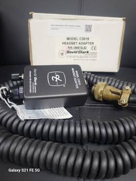 David Clark C3019 Model Headset Adapter