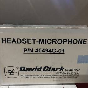 David Clark Co 40494g-01 Passive Stereo Headset P/n New