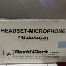 40494g-01 David Clark Co Passive Stereo Headset P/n New