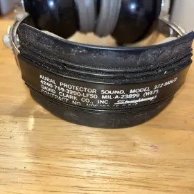 Mil-a-23899 David Clark Co Inc U.s.military Ear Muffs Aural Protector Sound Model 372-9an/2