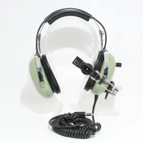 U-174 David Clark H1076 Read H10-76 Aviation Headset Coil Cable With Single Plug