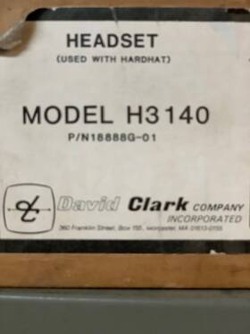 David Clark H3140 Head Set