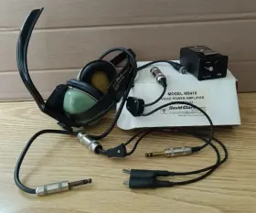 H5040 David Clark Behind-the-head Aircraft Headset With M642/4-3 Plug Not Tested