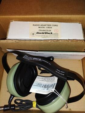 David Clark H6041 Headset Communication With Boom Mounted Microphone O/b