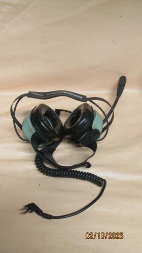David Clark H6230-07 Model H6240-07 Behind The Head Headset M-77 Electret Mic For Pilot