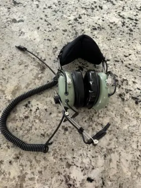 Hs10-76 David Clark Brand Model H10-76 Pilot Headset Headphones With Microphone Tested Work