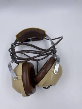 David Clark M234 Vintage Inc Beige And Brown Aviation Headphones Tested Work