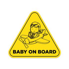 Fallon Pilot Shop 736313928037 Inch Baby On Board Airplane Sticker - Perfect For Anyone With A Little Co-pilot