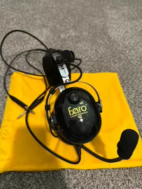 P558300 Faro Aviation Headset G2 Anr With Mp3 Input-black