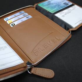 Flevel Pdhv2-el-brn Pilot Document Holder V2 Eco Leather Brown