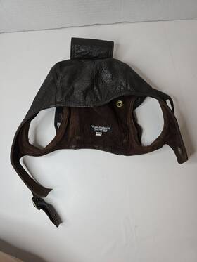 Flight Suit 226182798796 Leather Pilots Helmet For Headset- Size Large