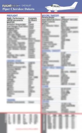 Fltchk-piper-che236 Flightcheck Checklist - Piper Cherokee Dakota Pa-28-236