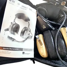 E13-anr Flightcom Vintage E-13 Anr Military Headset With Case And Manual