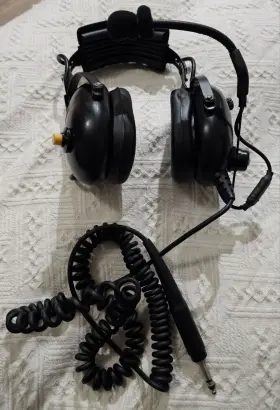 Fh701 Flightcom Pushback Aviation Headset Black
