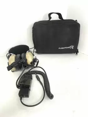 Snm02299 Flightcom E-13 Anr Military Headset As Is Untested In Good Condition