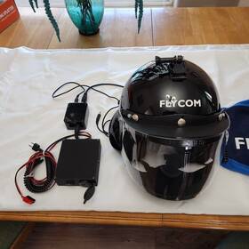 Flycom Fh-1v Aviation Helmet Integrated Headset And Vlogging