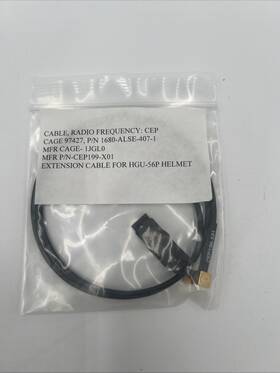 Gentex 1680-alse-407-1 Extension Cable Radio Freq Cep199-x01 For Hgu-56p Helmet New