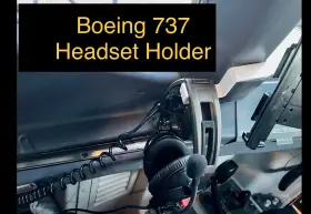 B737hdsthldr Hot Fabs Llc Boeing 737 Headset Hanger Red Color - Holds Your Out Of The Way