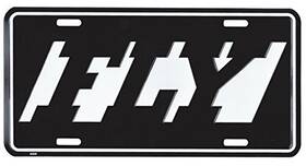 Hydromax 30395 Inch Fly Aviation License Plate - Metal Black And White