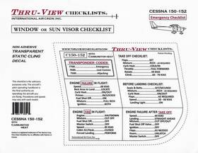 International Air Crew Inc. Miac100-c52 Thru-view Emergency Aviation Checklist - Cessna 150/152