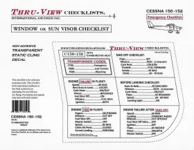 Miac100-c52 International Air Crew Inc. Thru-view Emergency Aviation Checklist - Cessna 150/152