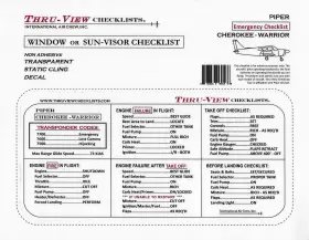 Miac100-p28 International Air Crew Inc. Thru-view Emergency Aviation Checklist - Piper Pa-28 Cherokee/warrior