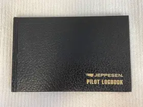 10001315-002 Jeppesen Standard Pilot Logbook # - Hardcover Black 4 Entries