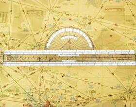 Jeppesen 10009524-001 Pj-1 Rotating Azimuth Navigation Plotter - Js526501